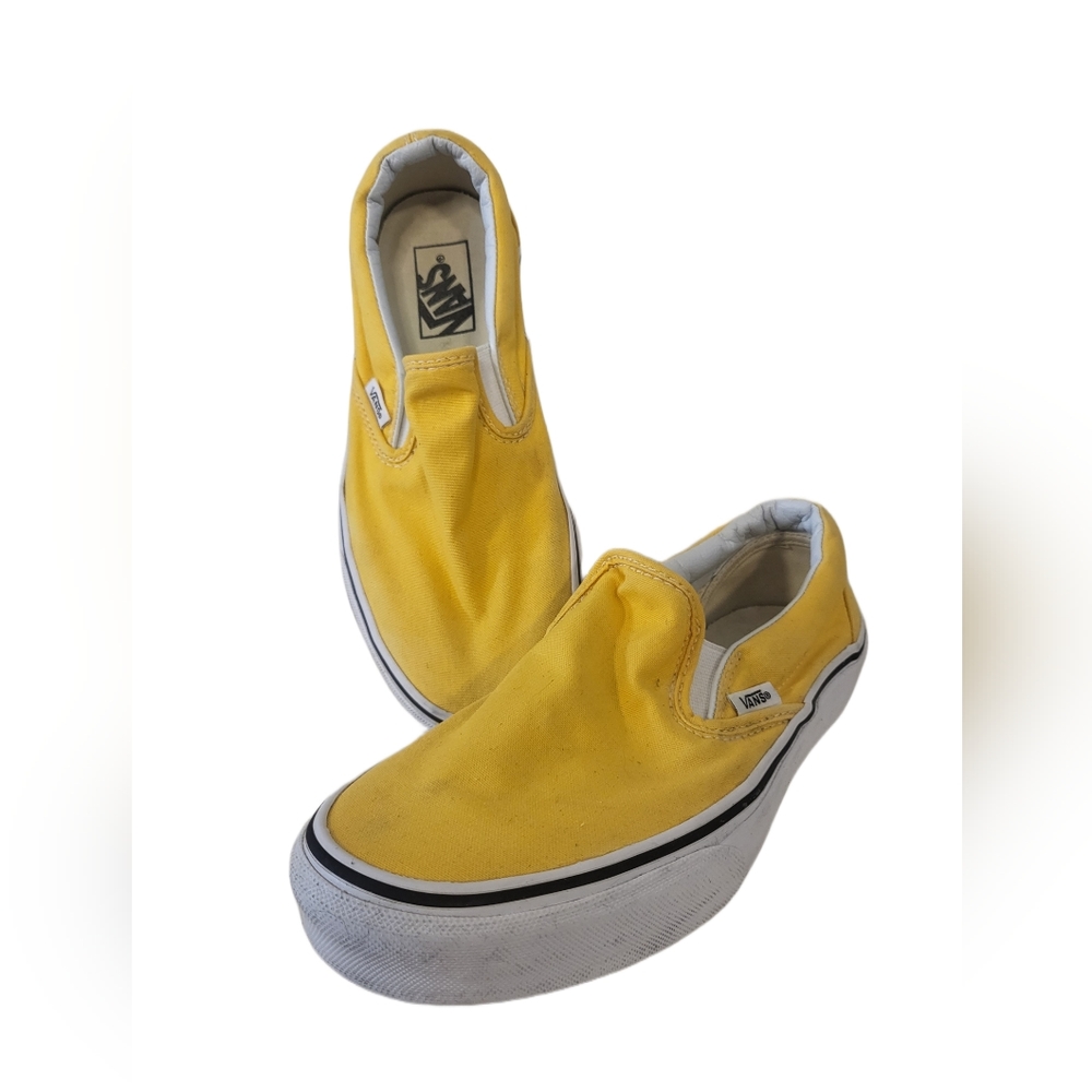 Yellow slip-on vans, woman's size 8 men's size 8.5